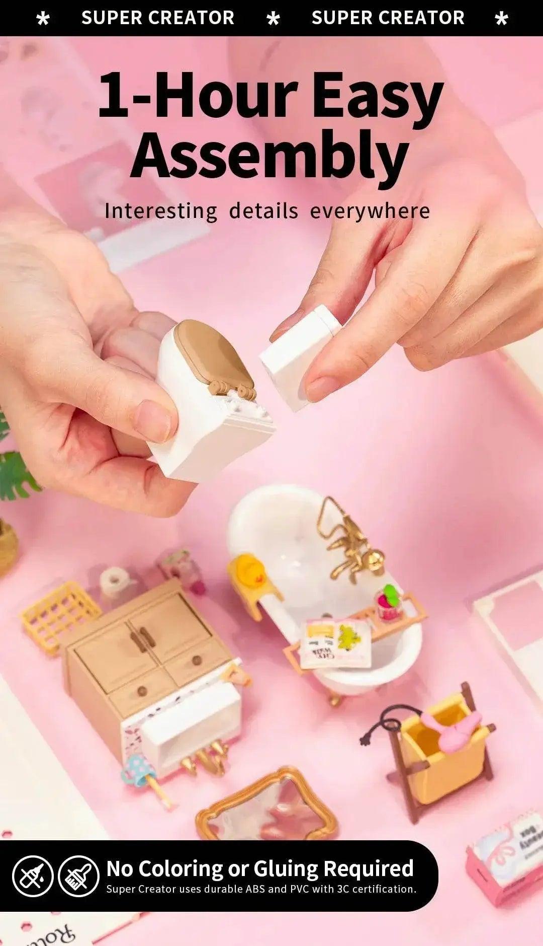  Robotime DIY Miniature Dollhouse Kit with LED Gift Idea -  ToylandEU™