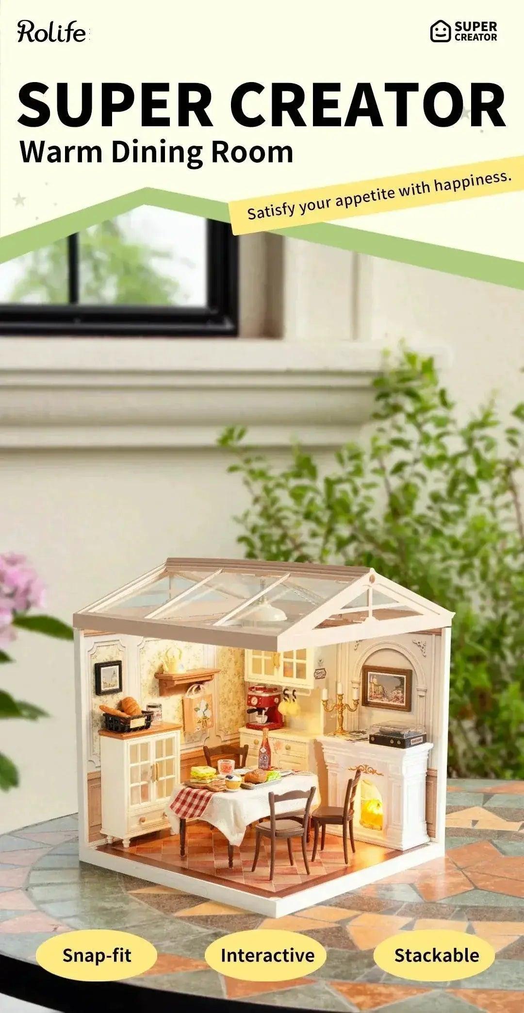  Robotime DIY Miniature Dollhouse Kit with LED Gift Idea -  ToylandEU™