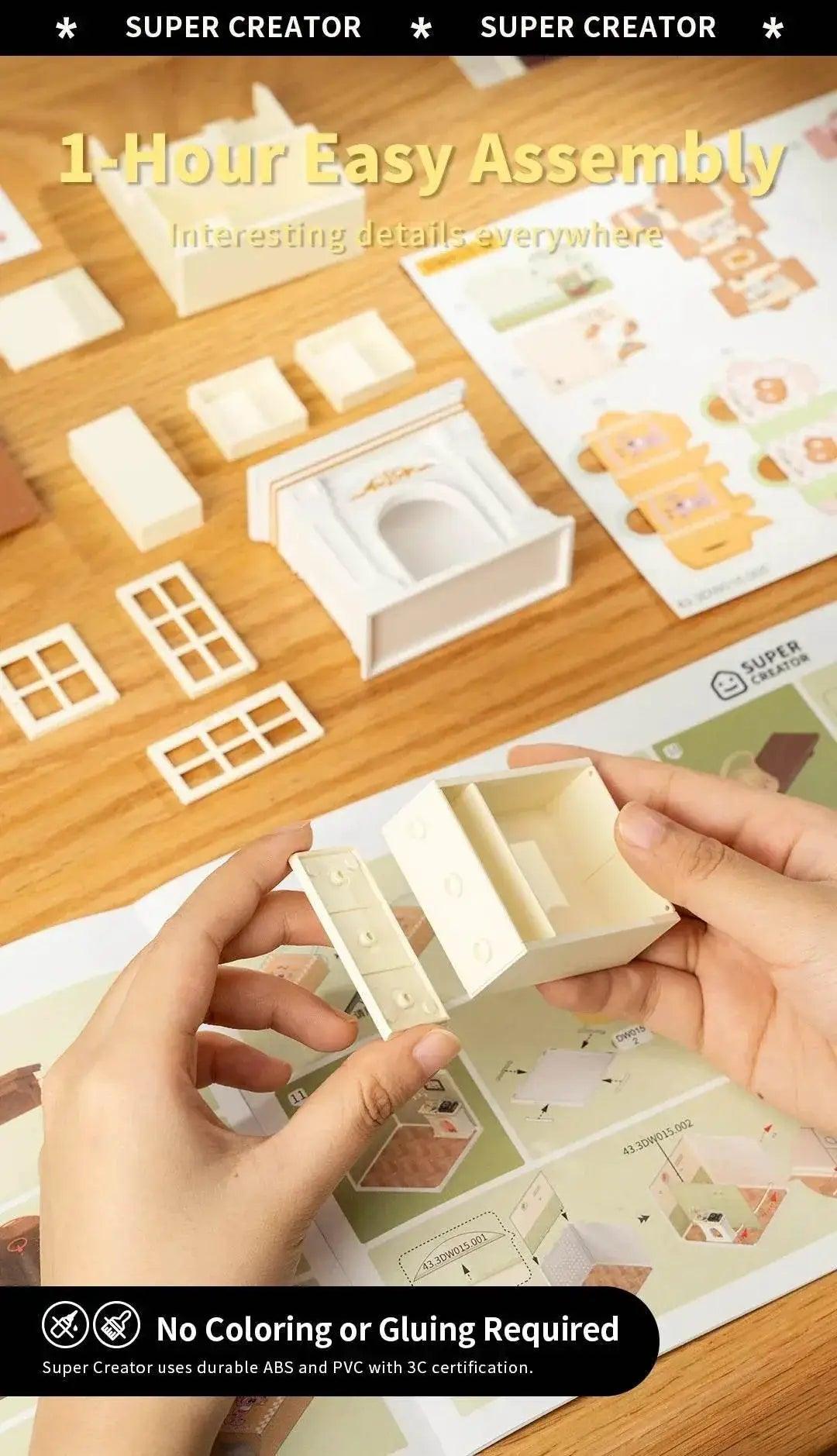  Robotime DIY Miniature Dollhouse Kit with LED Gift Idea -  ToylandEU™