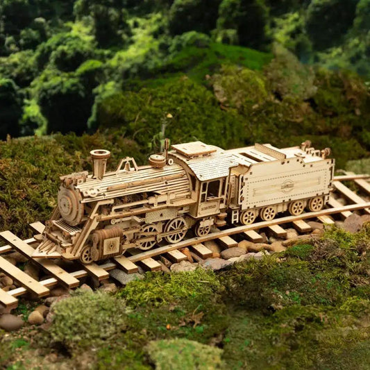  Robotime Movable Wooden Model Kit Steam Train Puzzle -  ToylandEU™