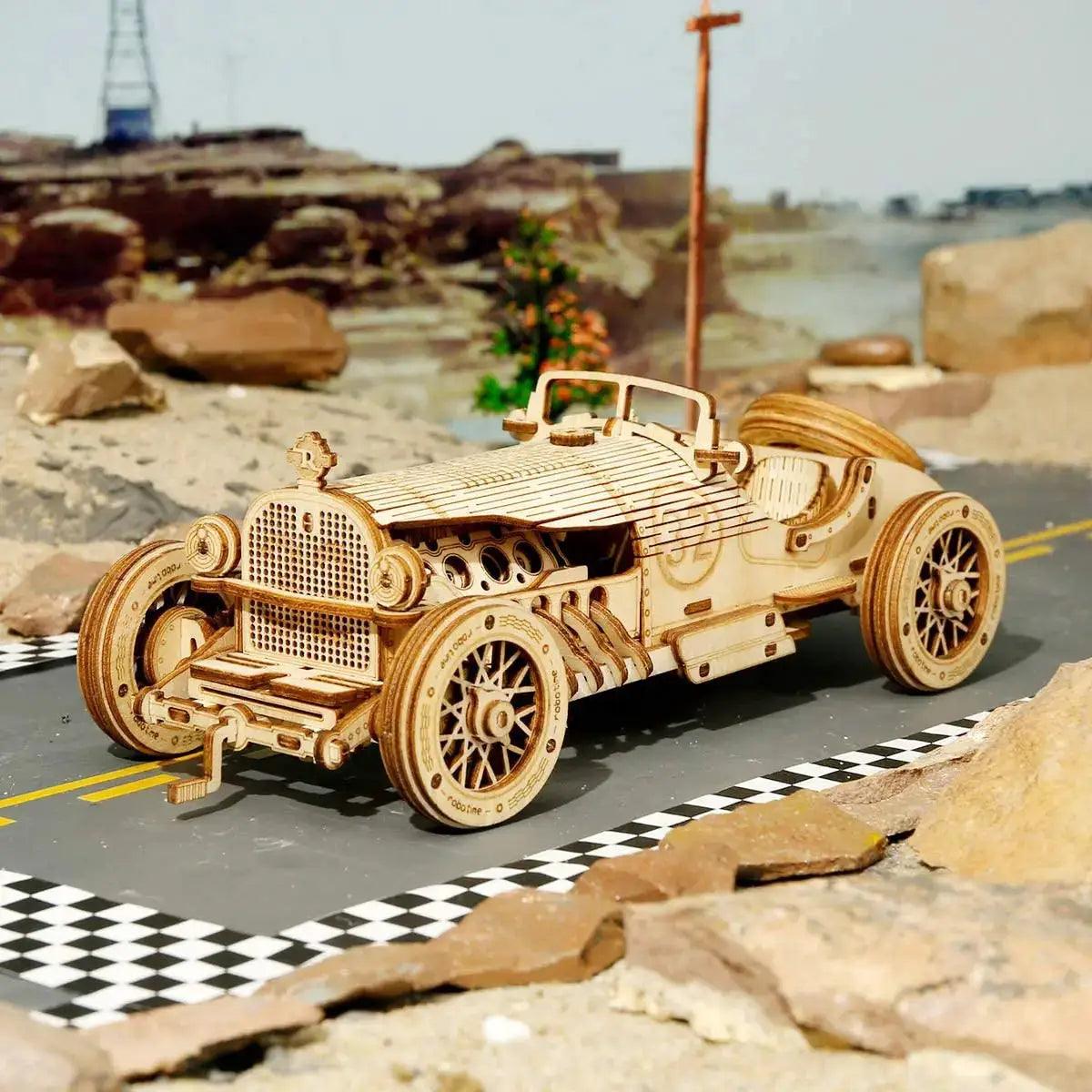  Robotime Movable Wooden Model Kit Steam Train Puzzle -  ToylandEU™