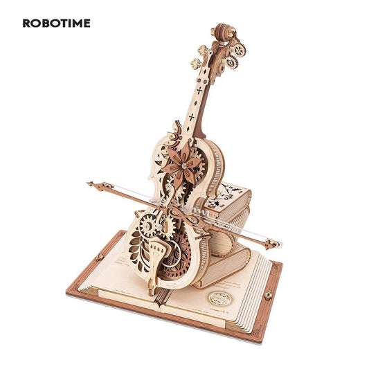 Robotime ROKR 3D Wooden Puzzle Magic Cello Music Box AMK63 3D Puzzle - ToylandEU