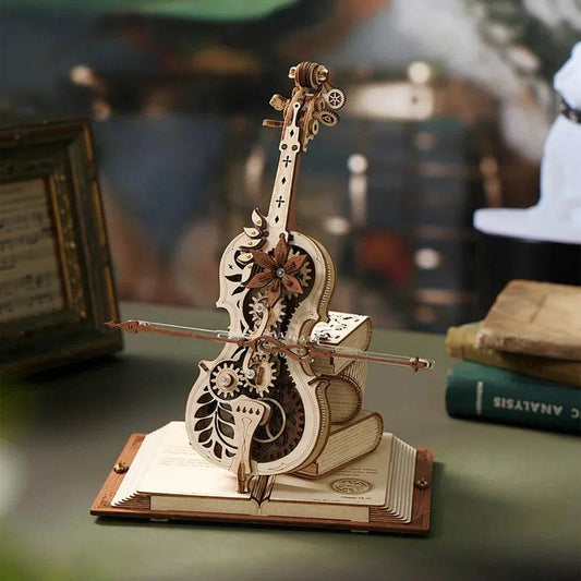 Robotime ROKR 3D Wooden Puzzle Magic Cello Music Box AMK63 3D Puzzle - ToylandEU