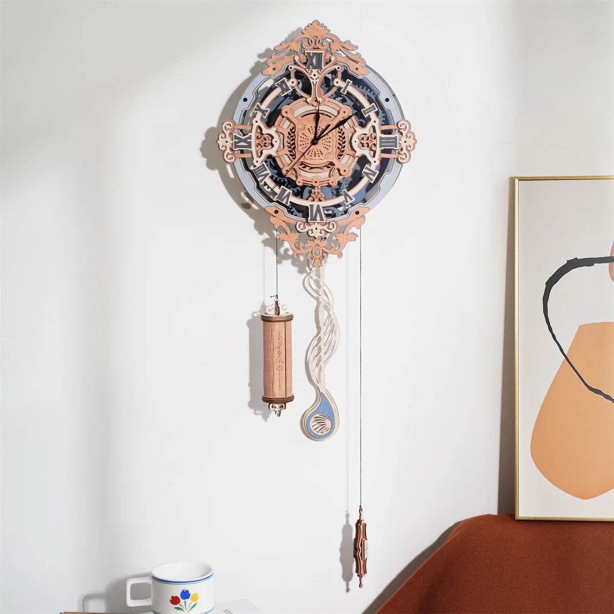 Robotime ROKR 3D Wooden Puzzle Time Art Romantic Notes Wall Clock Model Toys for Kids LC701 3D Puzzle - ToylandEU