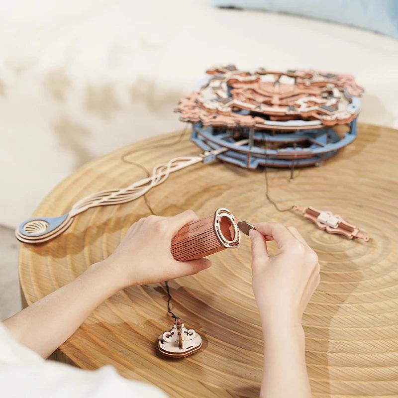 Robotime ROKR 3D Wooden Puzzle Time Art Romantic Notes Wall Clock Model Toys for Kids LC701 3D Puzzle - ToylandEU