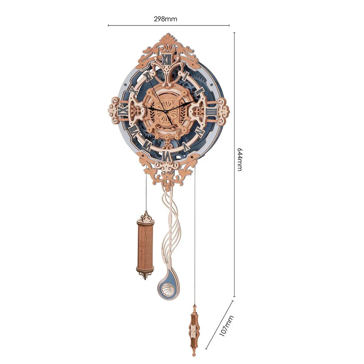 Robotime ROKR 3D Wooden Puzzle Time Art Romantic Notes Wall Clock Model Toys for Kids LC701 3D Puzzle - ToylandEU