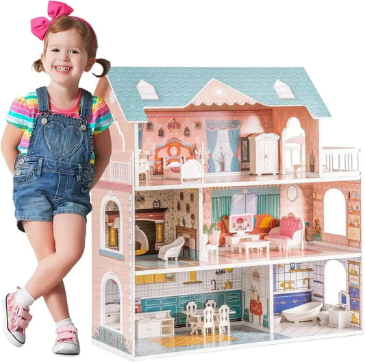  Robotime Robud Lady Wooden Dollhouse 3 Story Toy Gift -  ToylandEU™