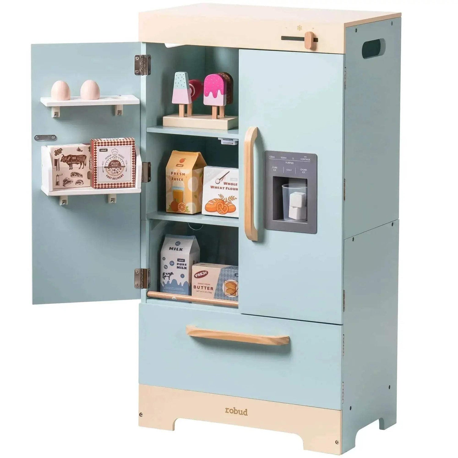  Robotime Robud Play Kitchen Fridge with Ice Dispenser Toy -  ToylandEU™