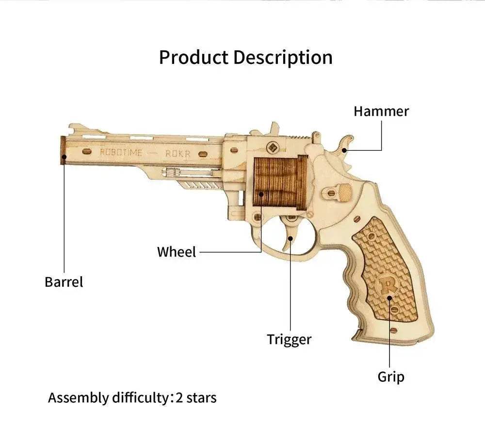  Robotime Rokr 3D Wooden Puzzle Mini Toys Gun LQ502 -  ToylandEU™