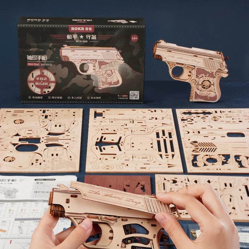 Robotime Rokr 3D Wooden Puzzle Mini Toys Gun LQ502 Xmas Gift - ToylandEU