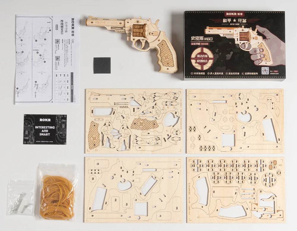 Robotime Rokr 3D Wooden Puzzle Mini Toys Gun LQ502 Xmas Gift - ToylandEU