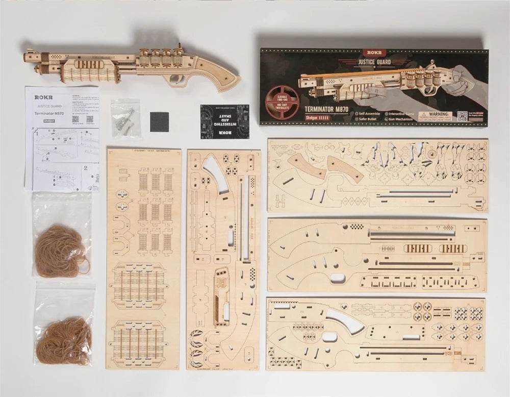 Robotime Rokr 3D Wooden Puzzle Mini Toys Gun LQ502 Xmas Gift - ToylandEU