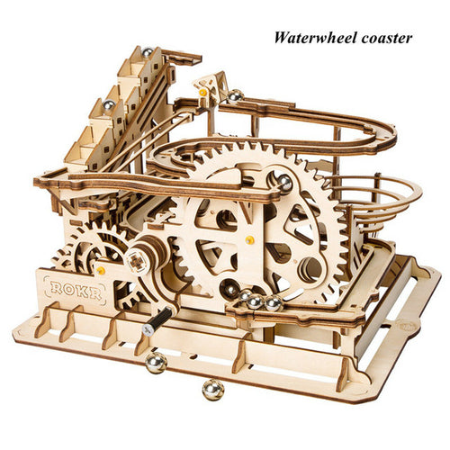 DIY Wooden Marble Run with Waterwheel Model Building Kit by Robotime Rokr - 238pcs ToylandEU.com Toyland EU
