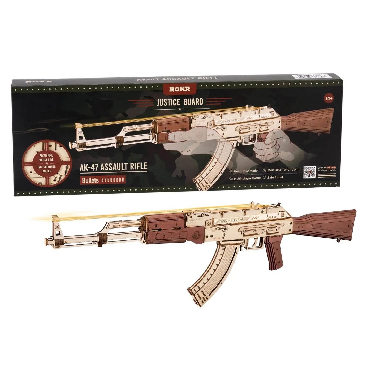 Robotime Rokr Automatic Rifle AK-47 Gun Blocks Model Kit 3D Puzzle - ToylandEU
