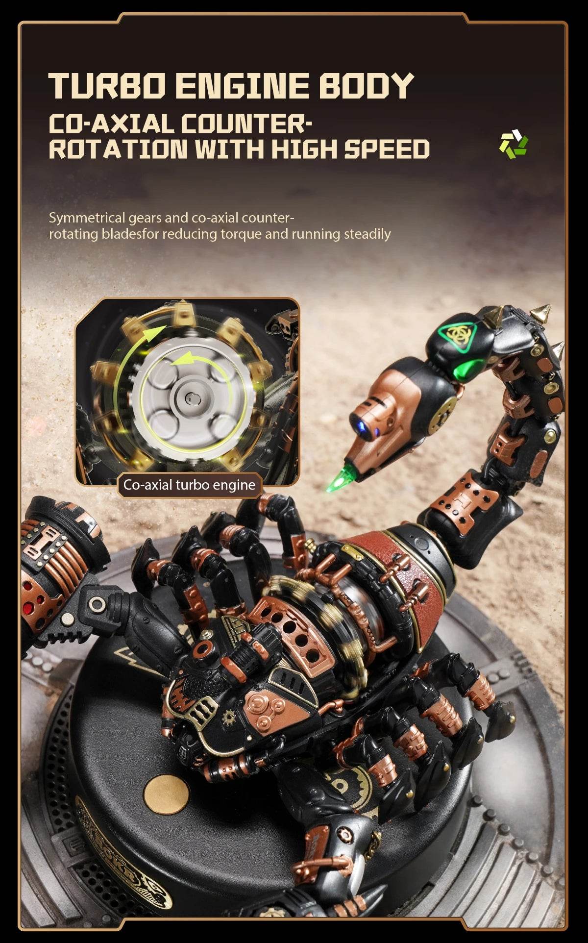 Robotime Rokr Emperor Scorpion 3D Puzzle with Motor & Light 3D Puzzle - ToylandEU