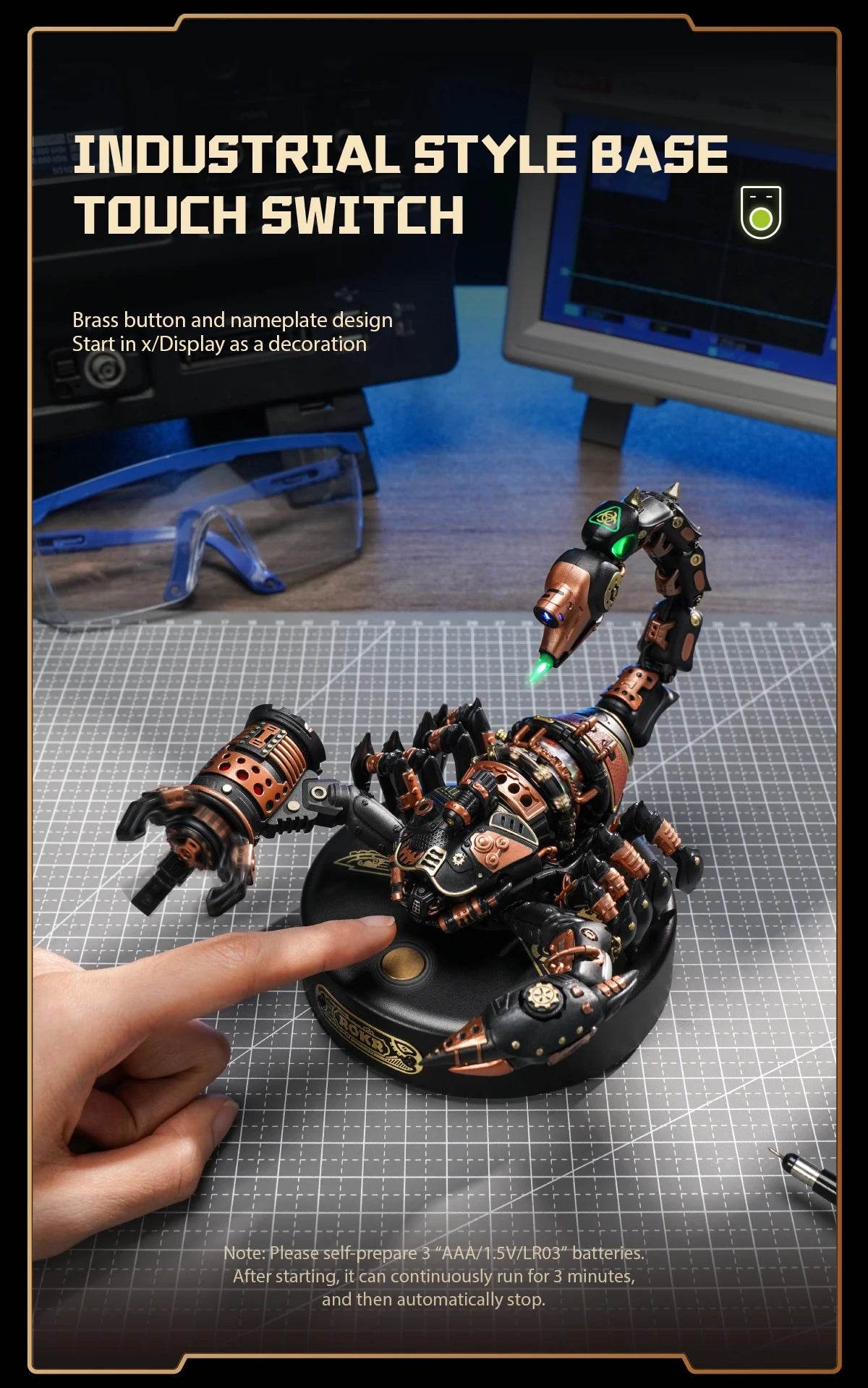 Robotime Rokr Emperor Scorpion 3D Puzzle with Motor & Light 3D Puzzle - ToylandEU