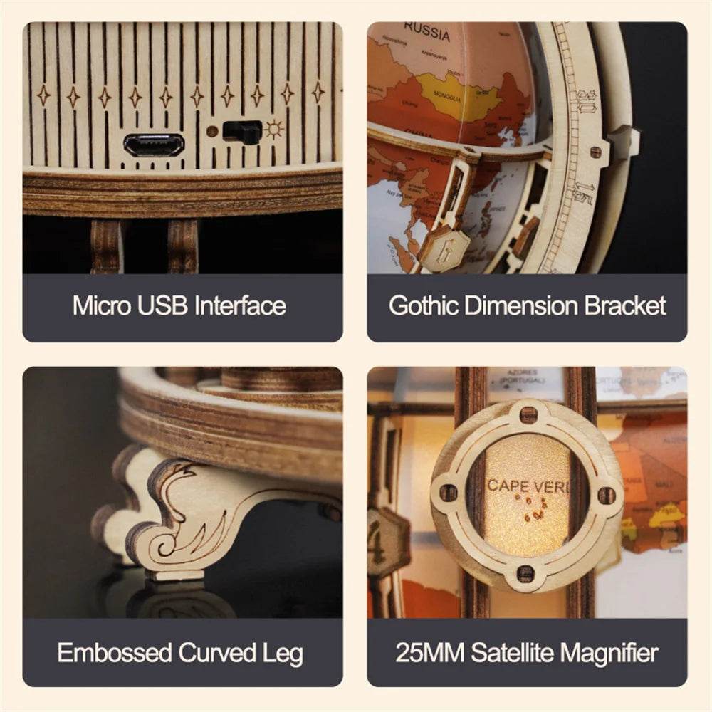 Robotime Rokr Luminous Wooden LED Light 180PCS Building Kits 3D Puzzle - ToylandEU