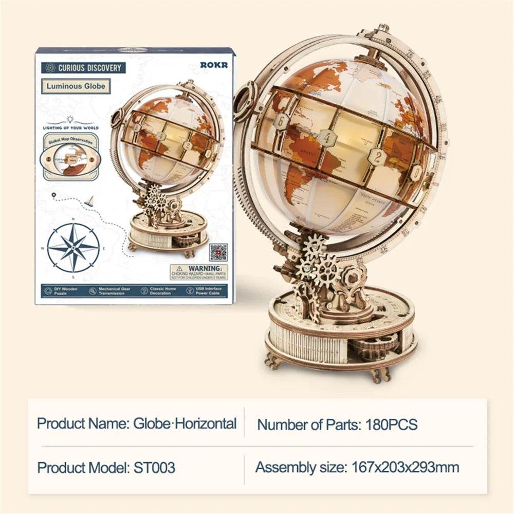 Robotime Rokr Luminous Wooden LED Light 180PCS Building Kits 3D Puzzle - ToylandEU