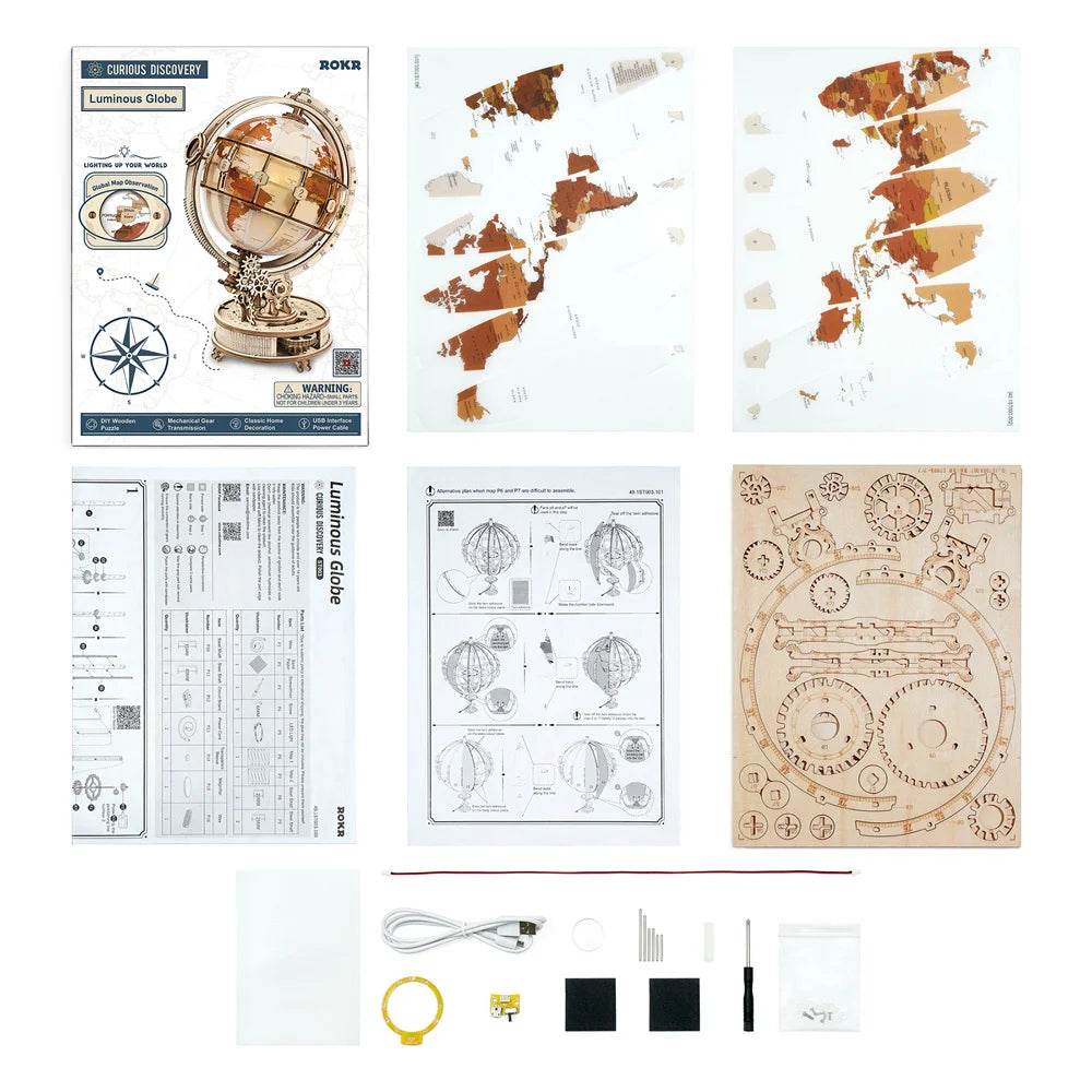 Robotime Rokr Luminous Wooden LED Light 180PCS Building Kits 3D Puzzle - ToylandEU