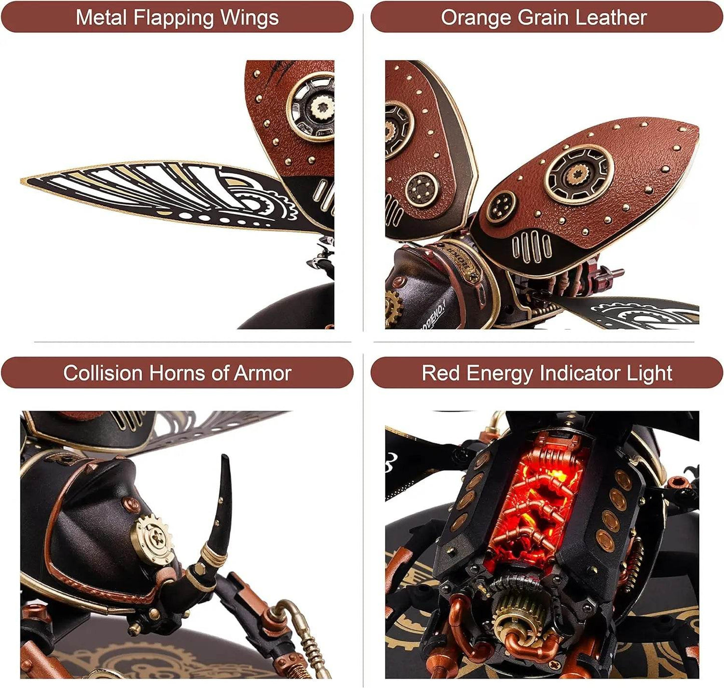 Robotime Rokr Rhinoceros Beetle Model Building Kits Mechanical 3D Puzzles Games Birthday Easy Assembly 3D Puzzle - ToylandEU