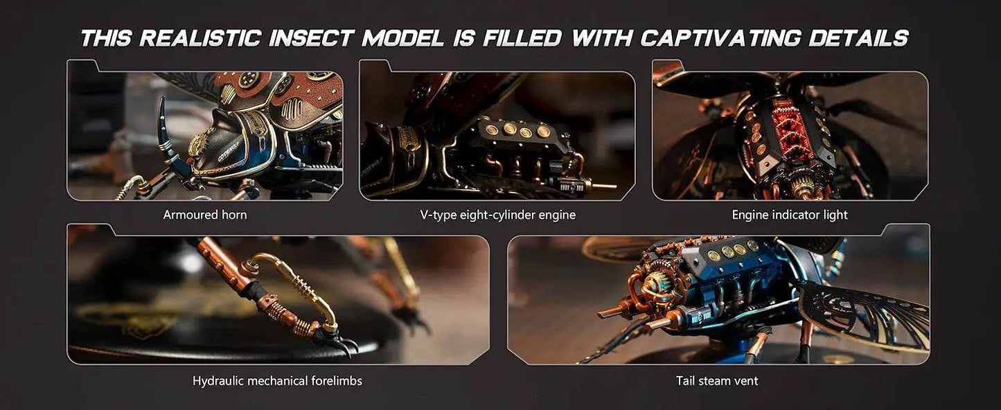 Robotime Rokr Rhinoceros Beetle Model Building Kits Mechanical 3D Puzzles Games Birthday Easy Assembly 3D Puzzle - ToylandEU