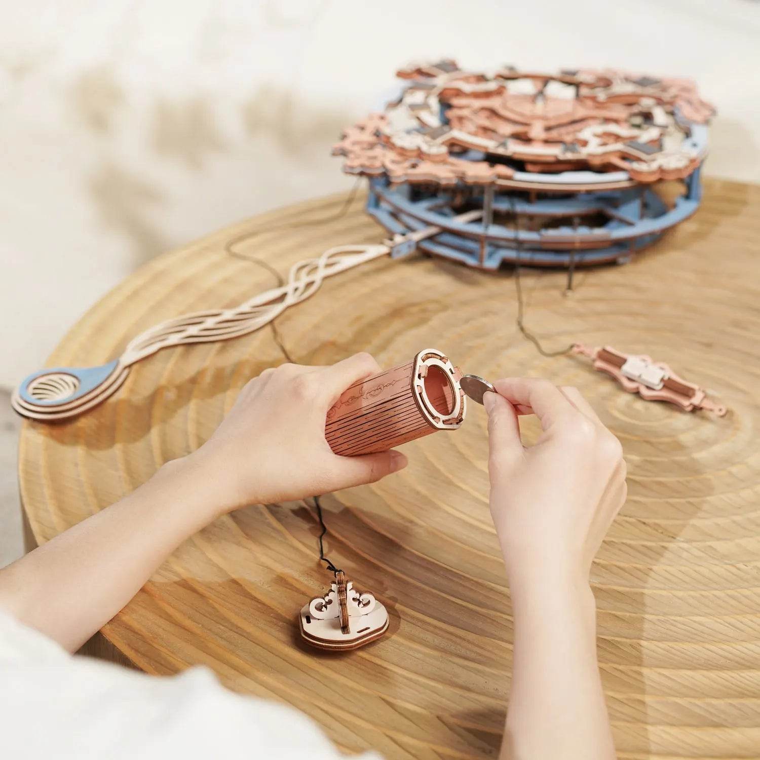 Robotime Rokr Romantic Note Wall Clock 3D Wooden Puzzle Set 3D Puzzle - ToylandEU