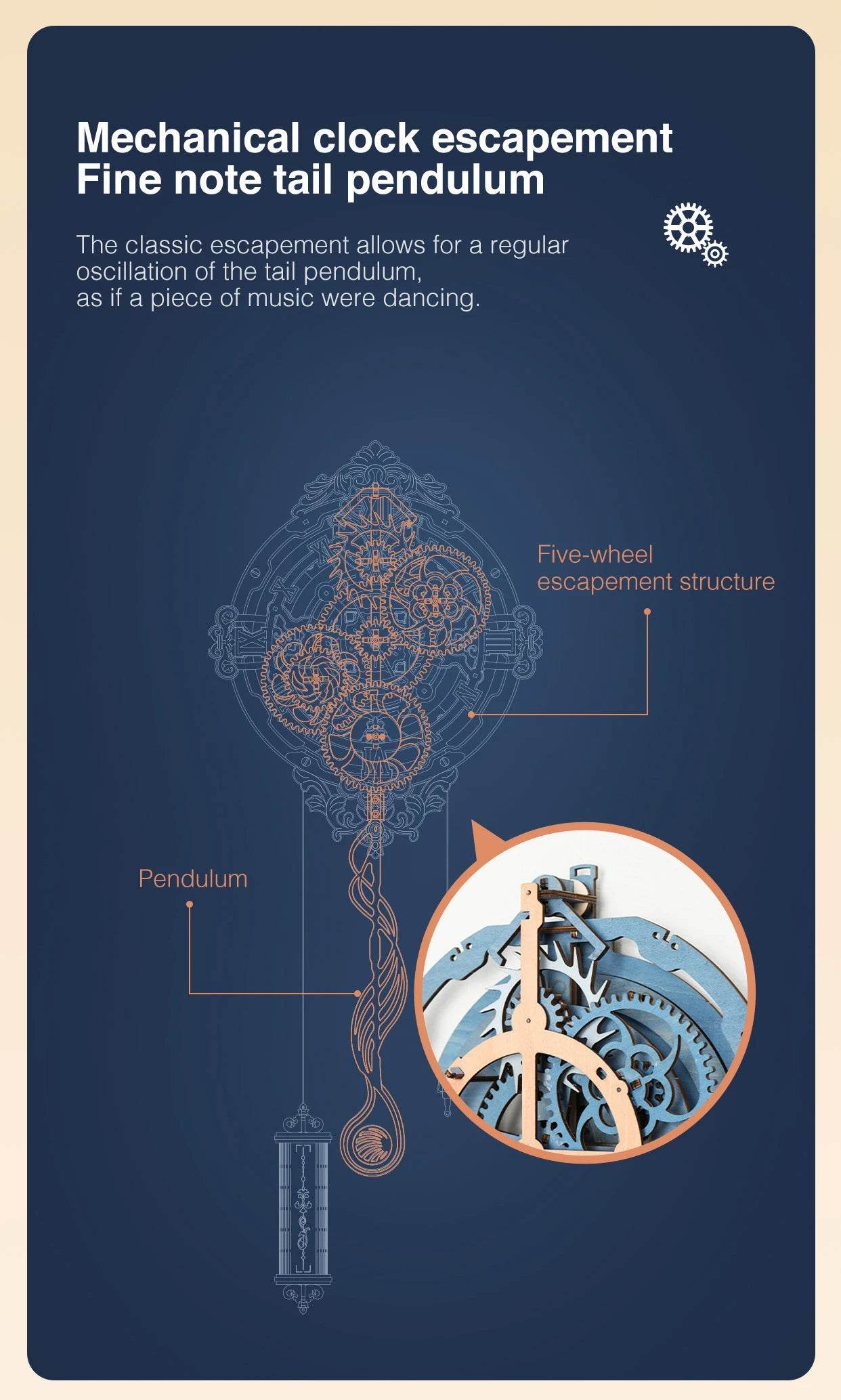 Robotime Rokr Romantic Note Wall Clock 3D Wooden Puzzle Set 3D Puzzle - ToylandEU