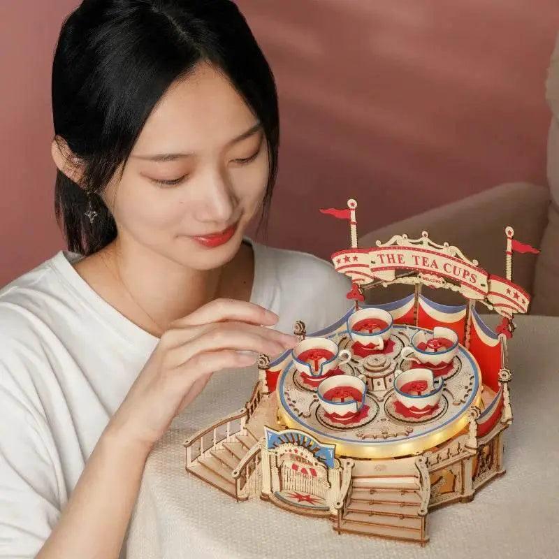  Robotime Rokr Tilt-A-Whirl Tea Cup Building Toy Puzzle -  ToylandEU™