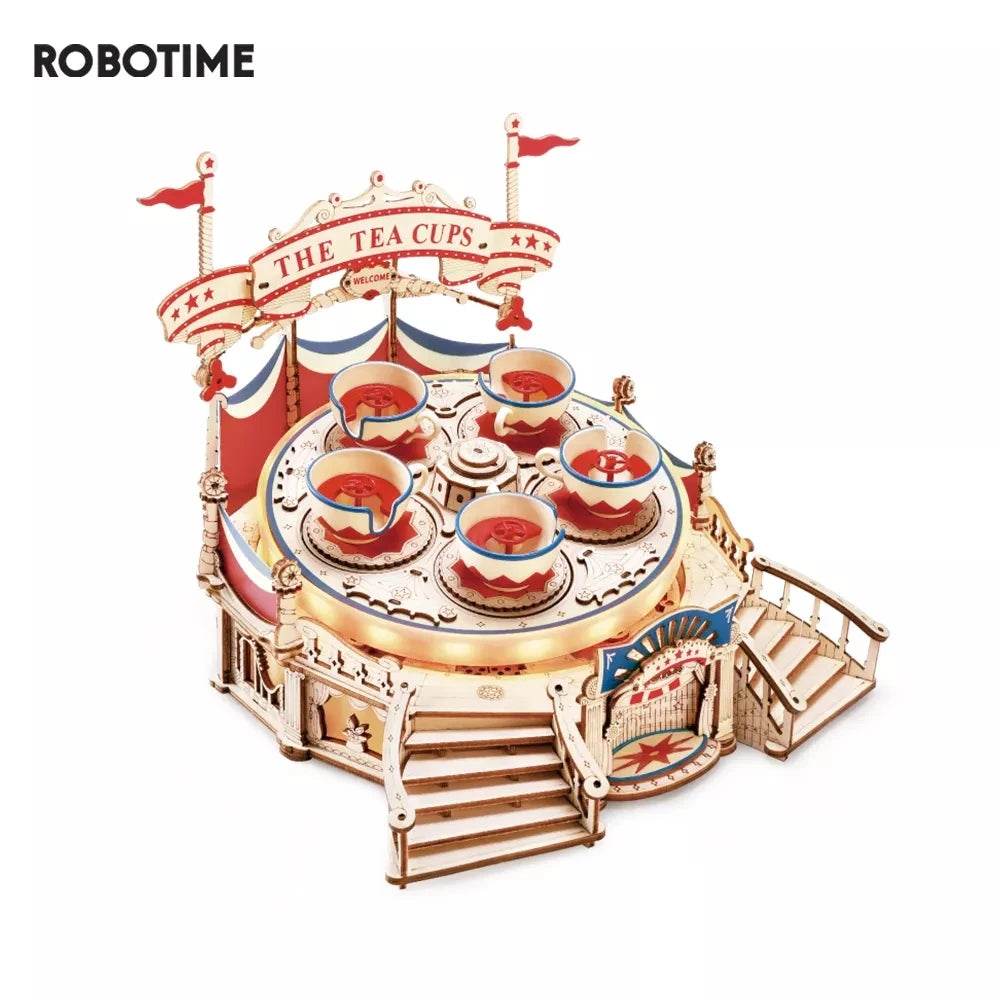 Robotime Rokr Tilt-A-Whirl The Tea Cup Amusement Park 3D Puzzle 3D Puzzle - ToylandEU
