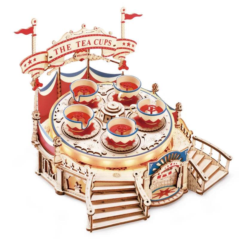 Robotime Rokr Tilt-A-Whirl The Tea Cup Amusement Park 3D Puzzle 3D Puzzle - ToylandEU
