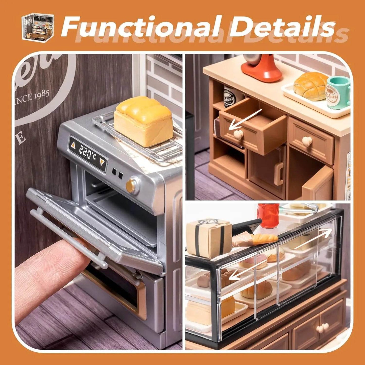 Robotime Rolife 3D Puzzle Super Store Golden Wheat Bakery Kit 3D Puzzle - ToylandEU