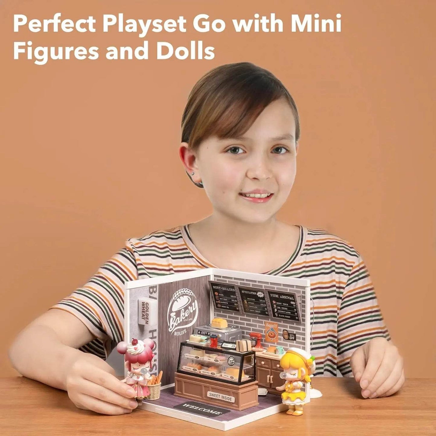 Robotime Rolife 3D Puzzle Super Store Golden Wheat Bakery Kit 3D Puzzle - ToylandEU