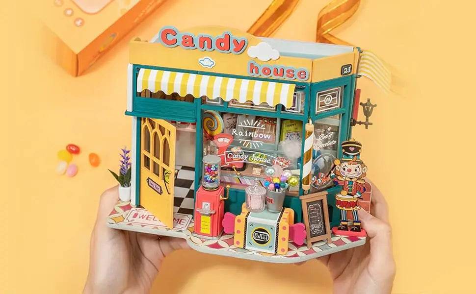 Robotime Rolife DIY Diorama Mini Dollhouse Rainbow Candy House 3D Puzzle - ToylandEU
