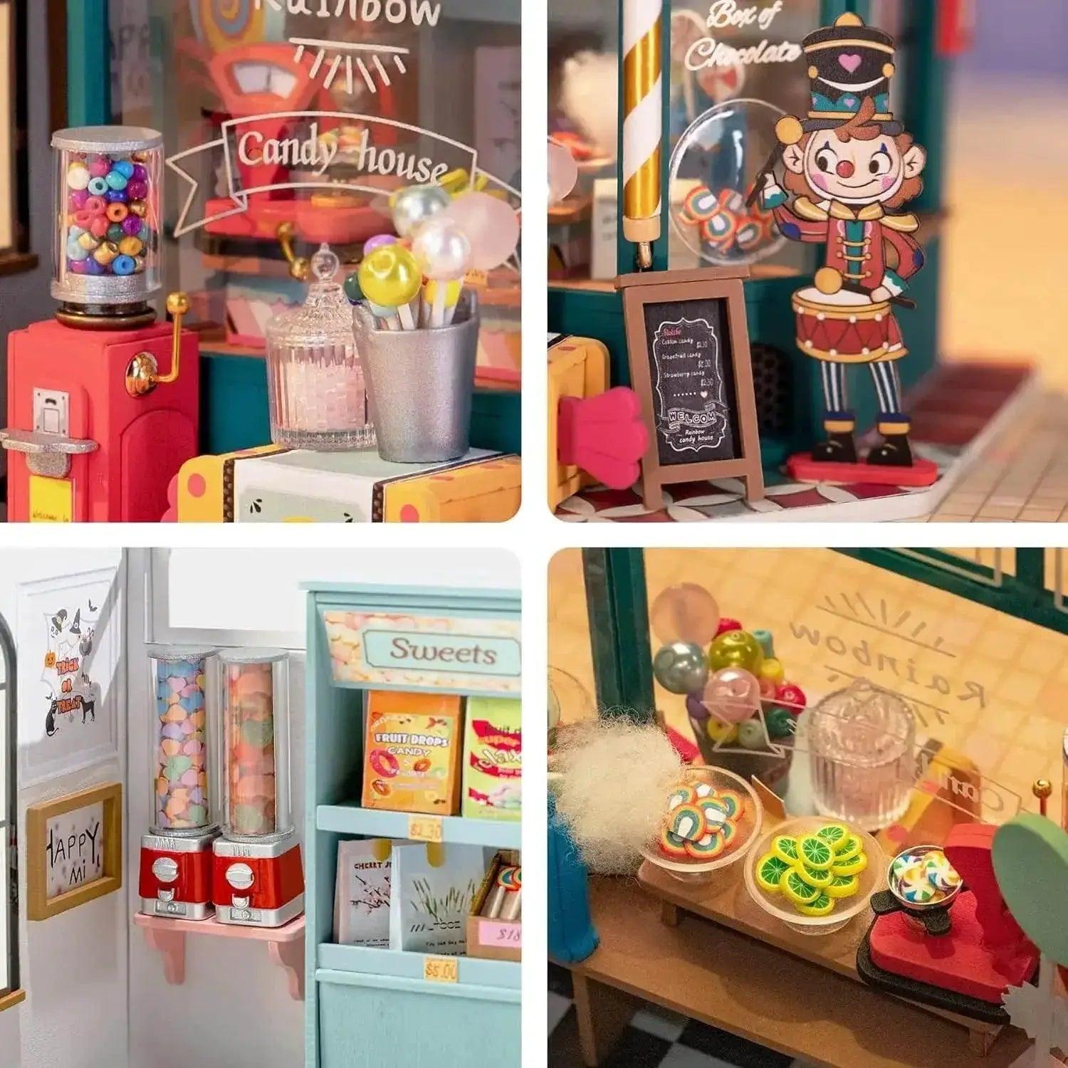  Robotime Rolife DIY Mini Dollhouse Rainbow Candy House Kit -  ToylandEU™