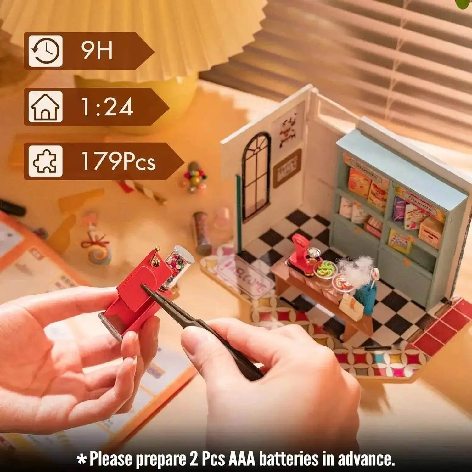  Robotime Rolife DIY Mini Dollhouse Rainbow Candy House Kit -  ToylandEU™