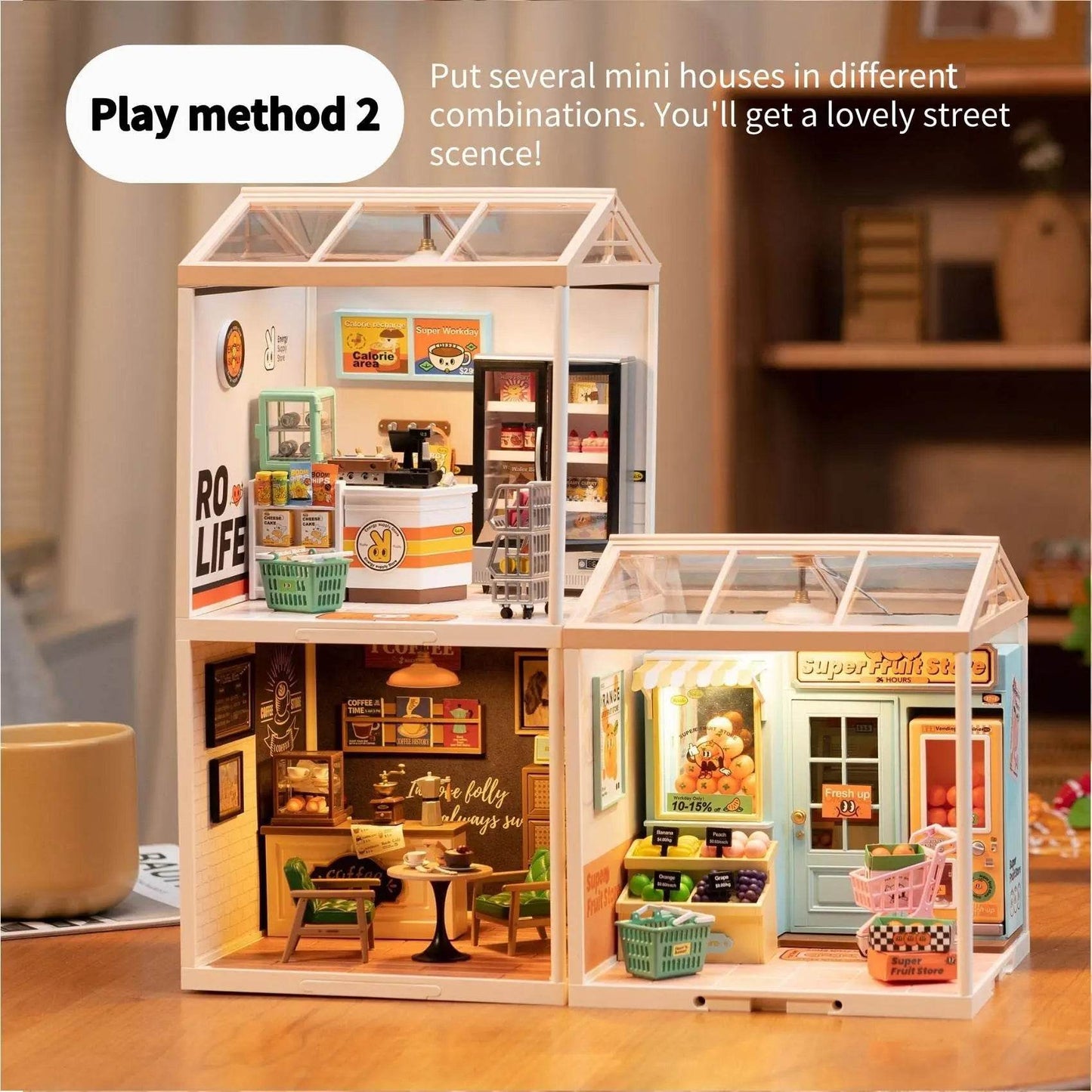 Robotime Rolife Super Creat Plastic Building Blocks DIY Miniature House Kit for Kids and Adults 3D Puzzle Fun 3D Puzzle - ToylandEU
