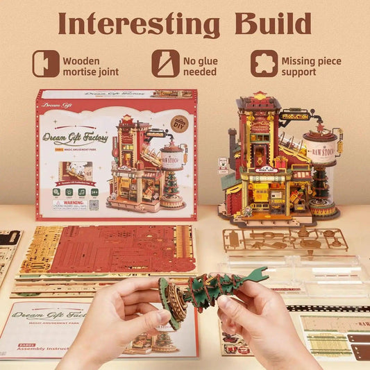 Robotime Wooden Music Box Dream Factory Kit 3D Puzzle -  ToylandEU™