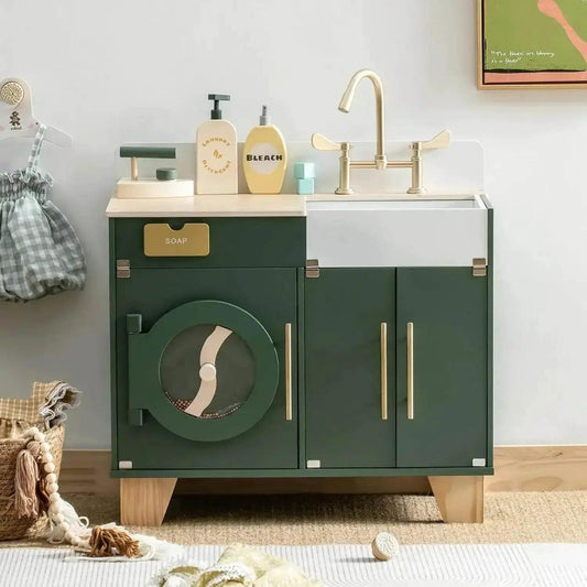  Robotime Wooden Toy Washing Machine Kitchen Set for Kids -  ToylandEU™