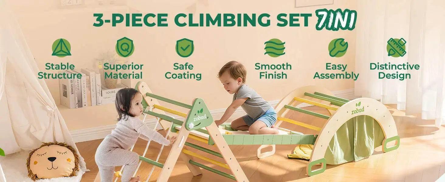  Robud 7 in 1 Triangle Set Wooden Climbing Toy -  ToylandEU™