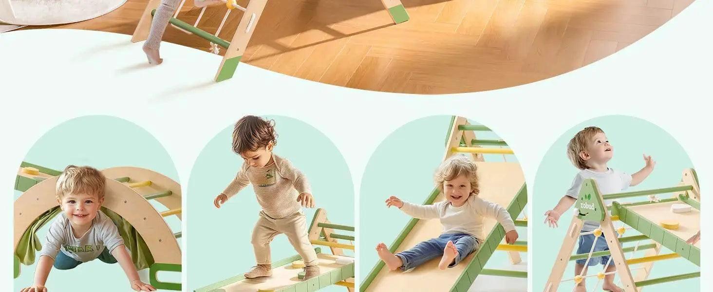  Robud 7 in 1 Triangle Set Wooden Climbing Toy -  ToylandEU™