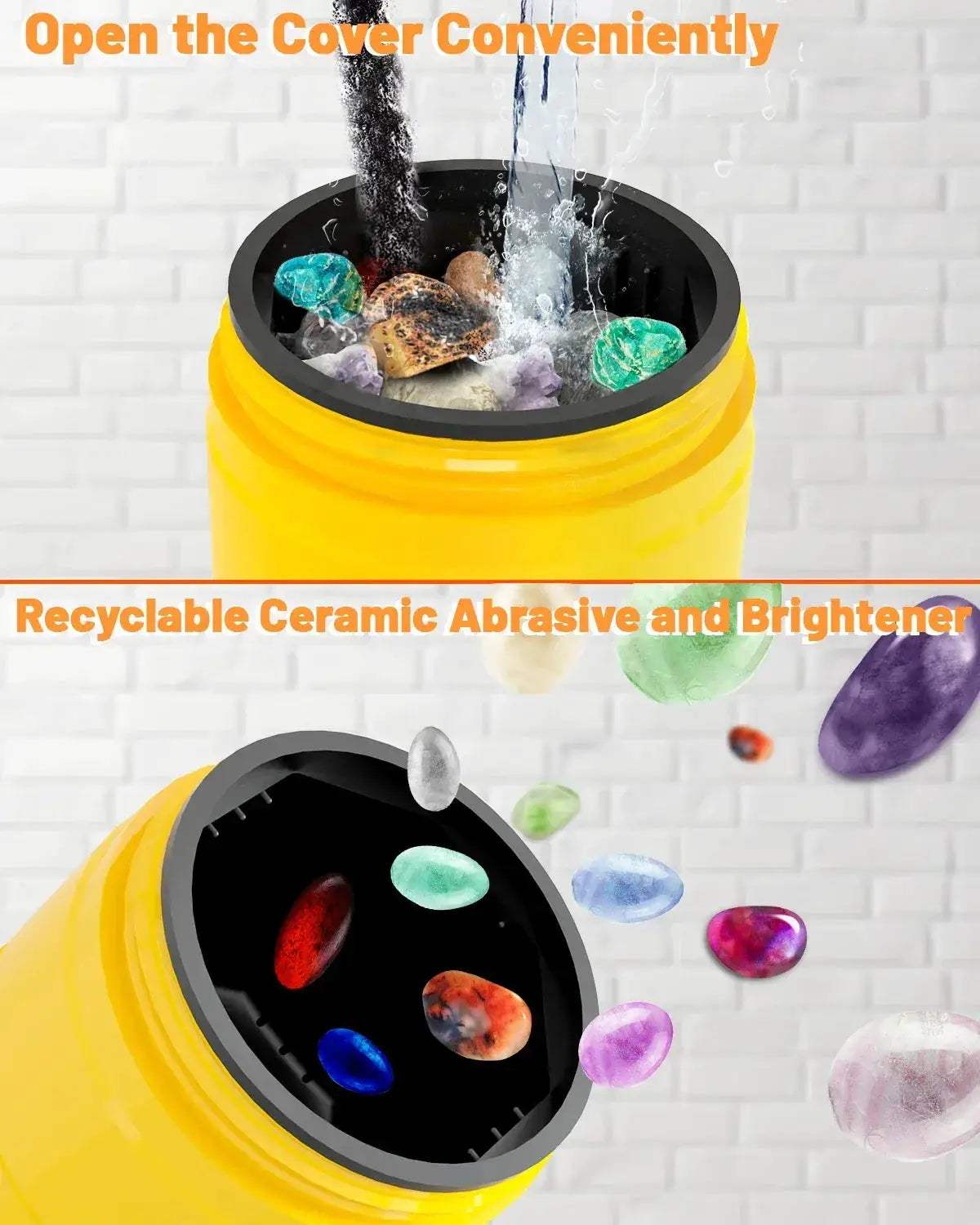 Rock Tumbler Kit For Polishing Stones With 4 Grits - ToylandEU