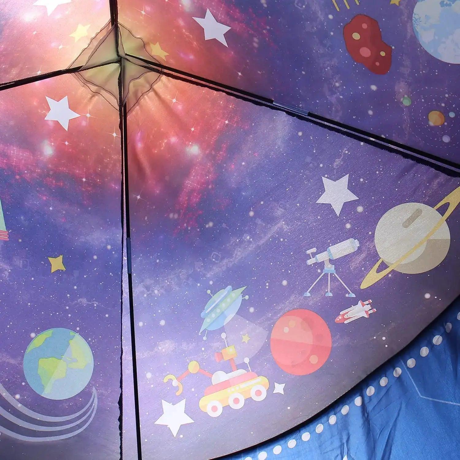  Rocket Ship Kids Pop Up Tent Indoor Outdoor Soft Foldable -  ToylandEU™