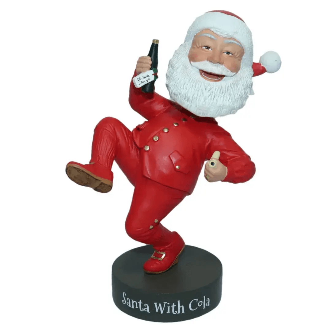 Rockwell Bobblehead Santa With Cola Collectible Keepsake - ToylandEU