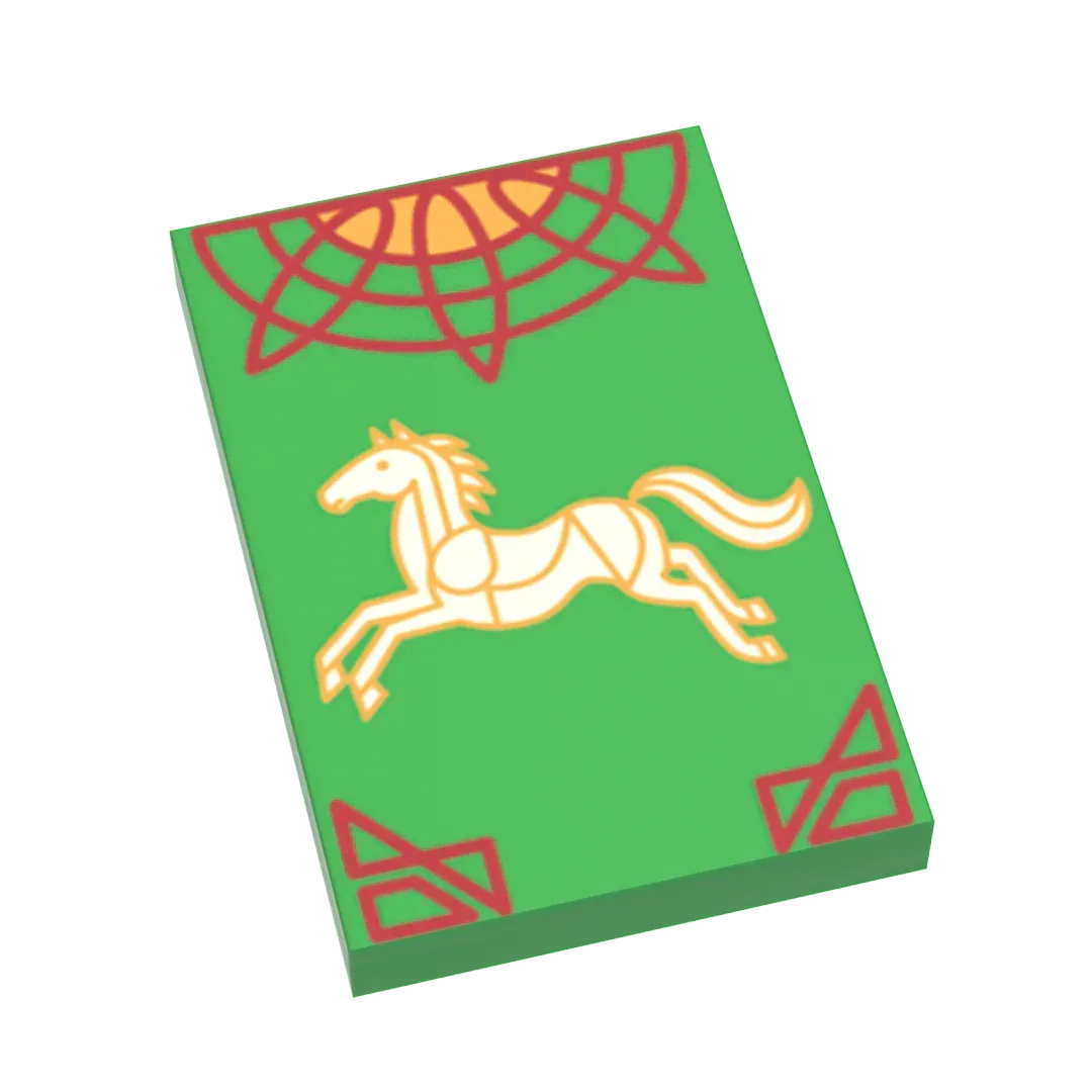 LEGO Rohan Banner Tile 2x3 Premium Print B3 Customs - ToylandEU