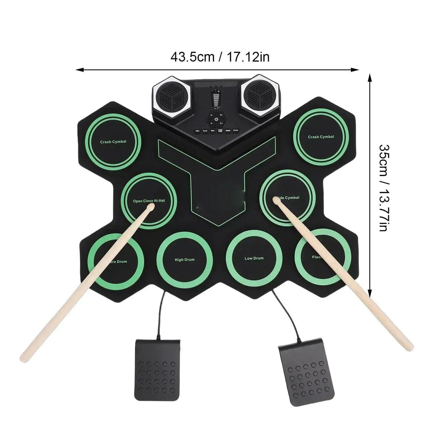  Roll Up Bluetooth Portable Electronic Drum Set Led -  ToylandEU™