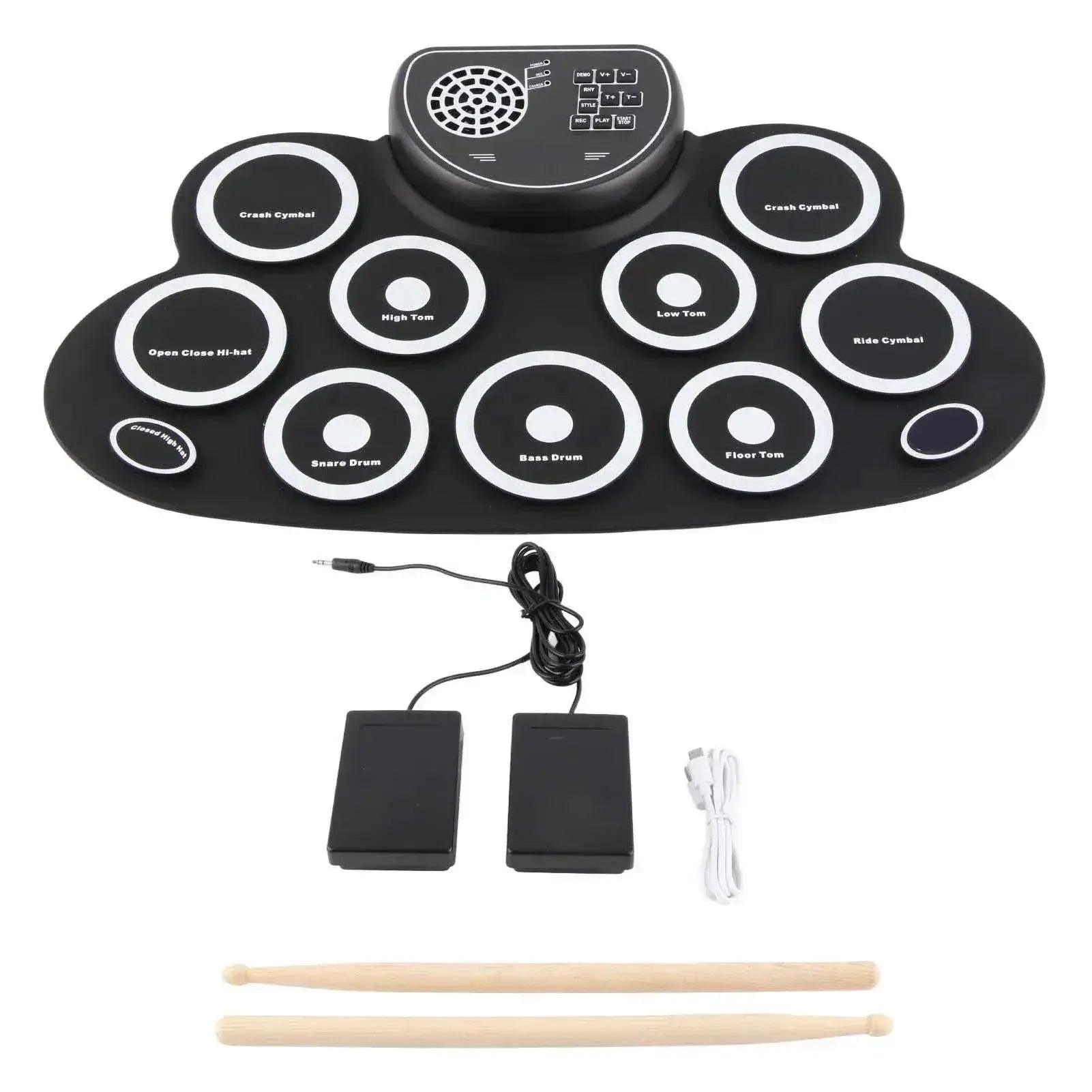  Roll Up Drum Set USB Speakers Rechargeable Kids -  ToylandEU™