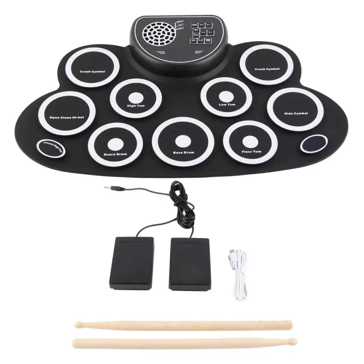 Roll Up Drum Set With Dual USB Speakers Rechargeable - ToylandEU