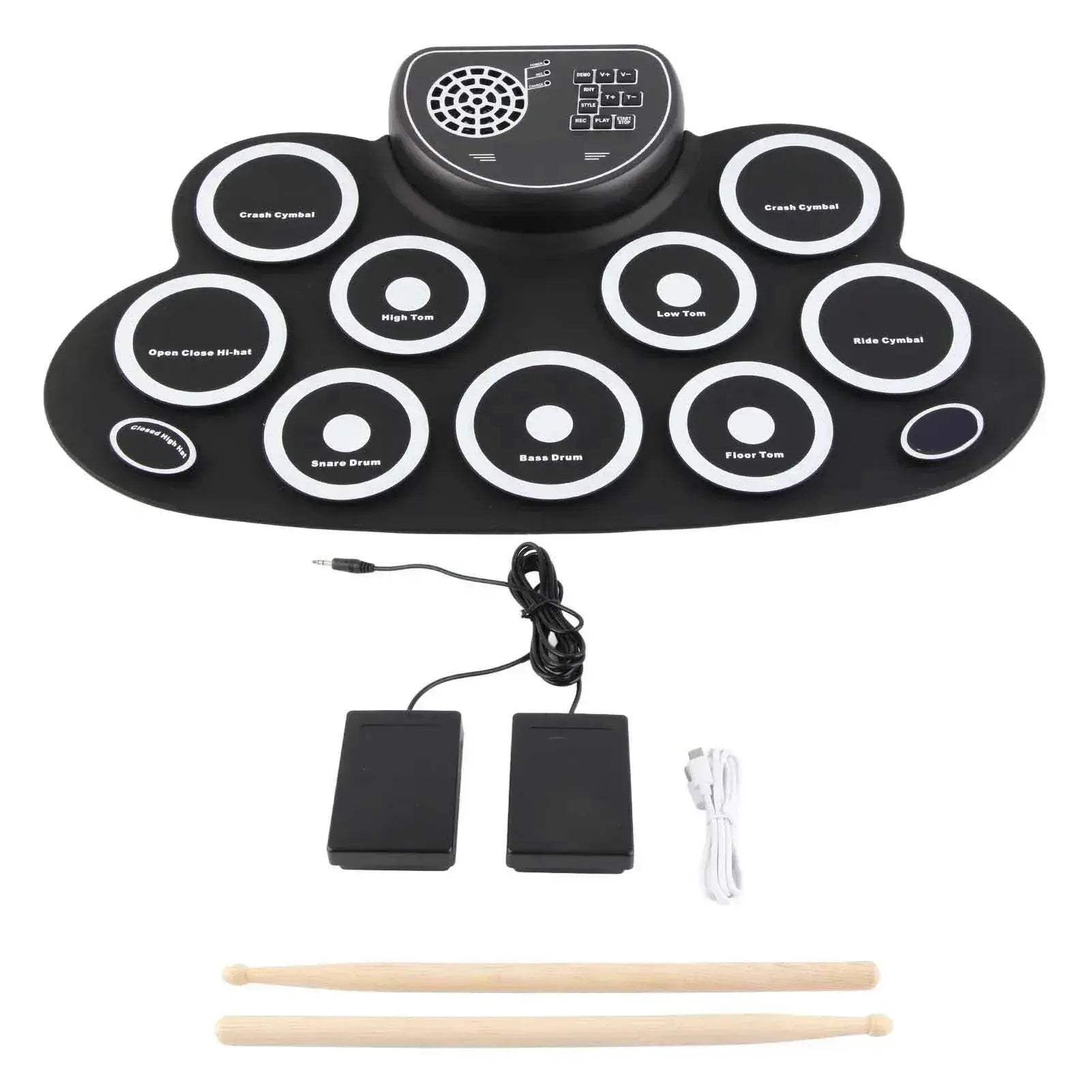 Roll Up Drum Set With Dual USB Speakers Rechargeable - ToylandEU