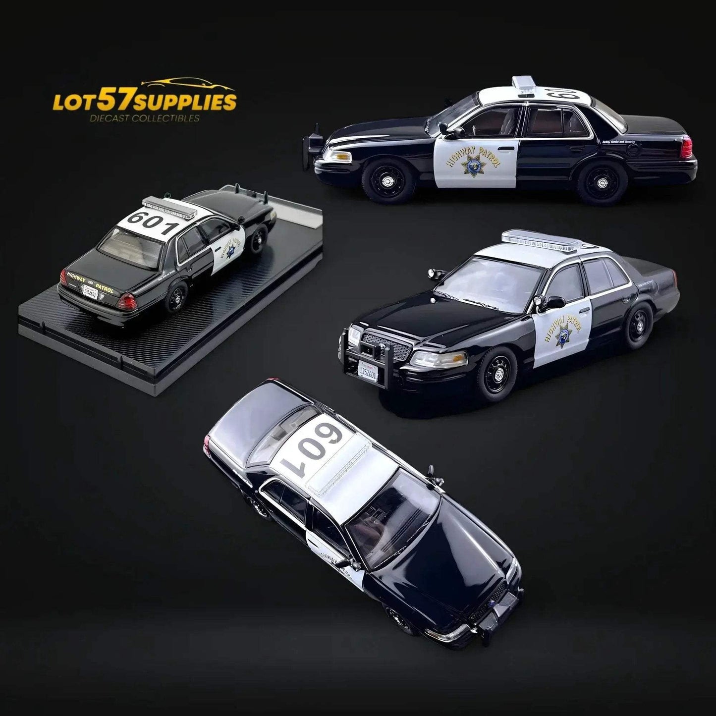 Rollin Ford Crown Victoria California State Police Car 1:64 - ToylandEU