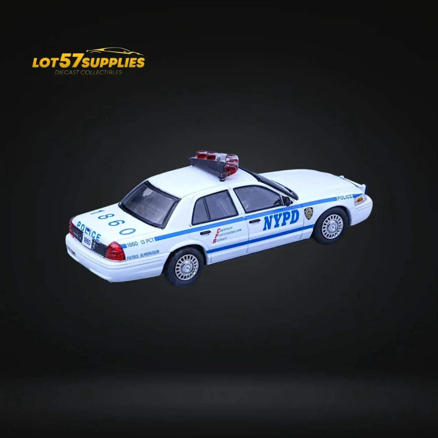 Rollin Ford Crown Victoria NYPD Patrol Supervisor 1:64 - ToylandEU